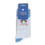 Snazzy Socks Hello Sunshine Rainbow Ladies Socks Size 4-7 Novelty Sock Gift