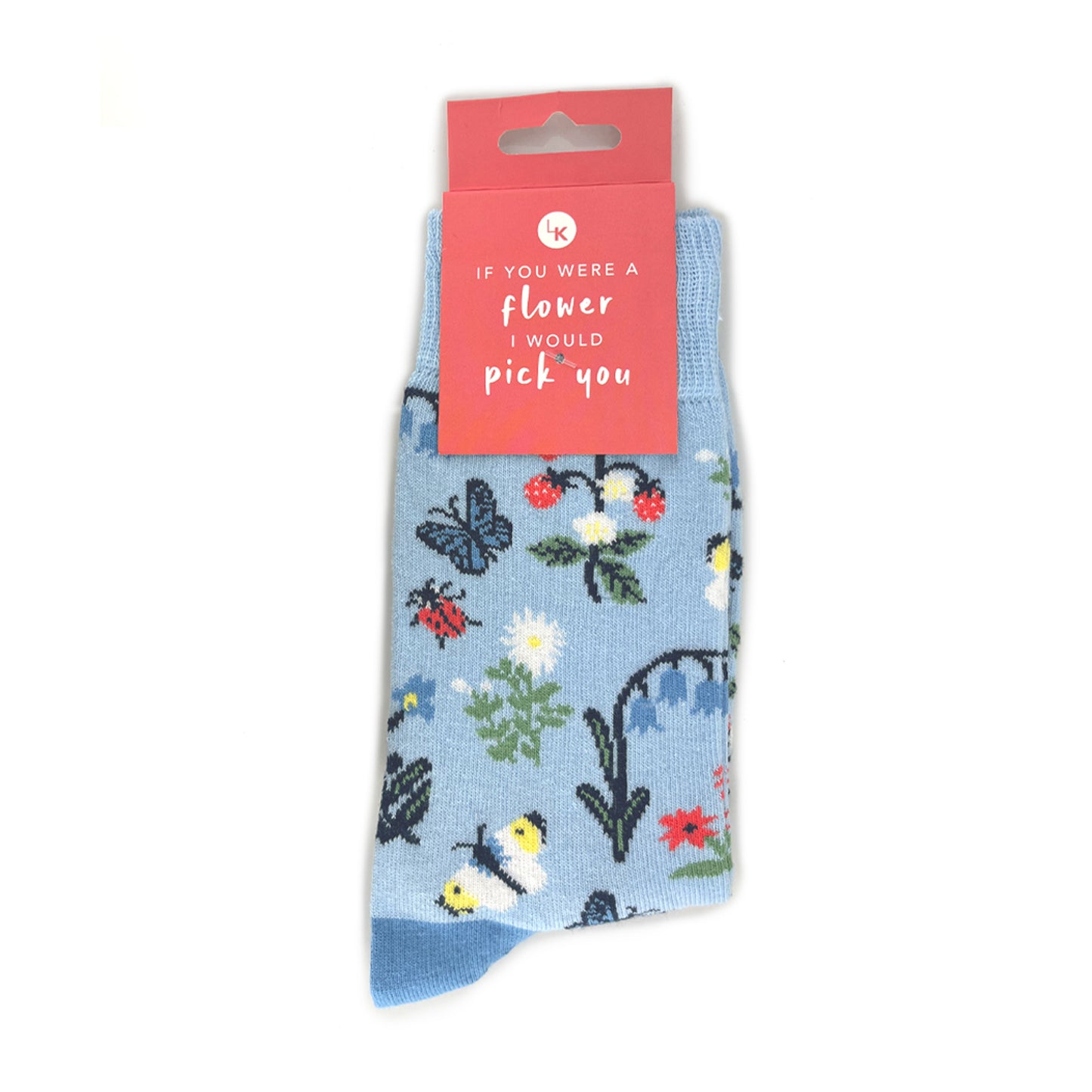 Snazzy Socks If You Were A Flower I Would Pick You Ladies Socks Size 4-7 Gift