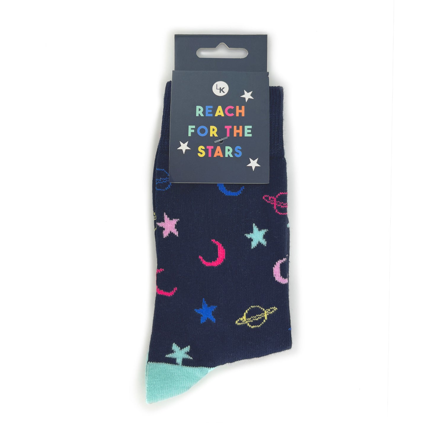 Snazzy Socks Reach For The Stars Ladies Socks Size 4-7 Novelty Sock Gift