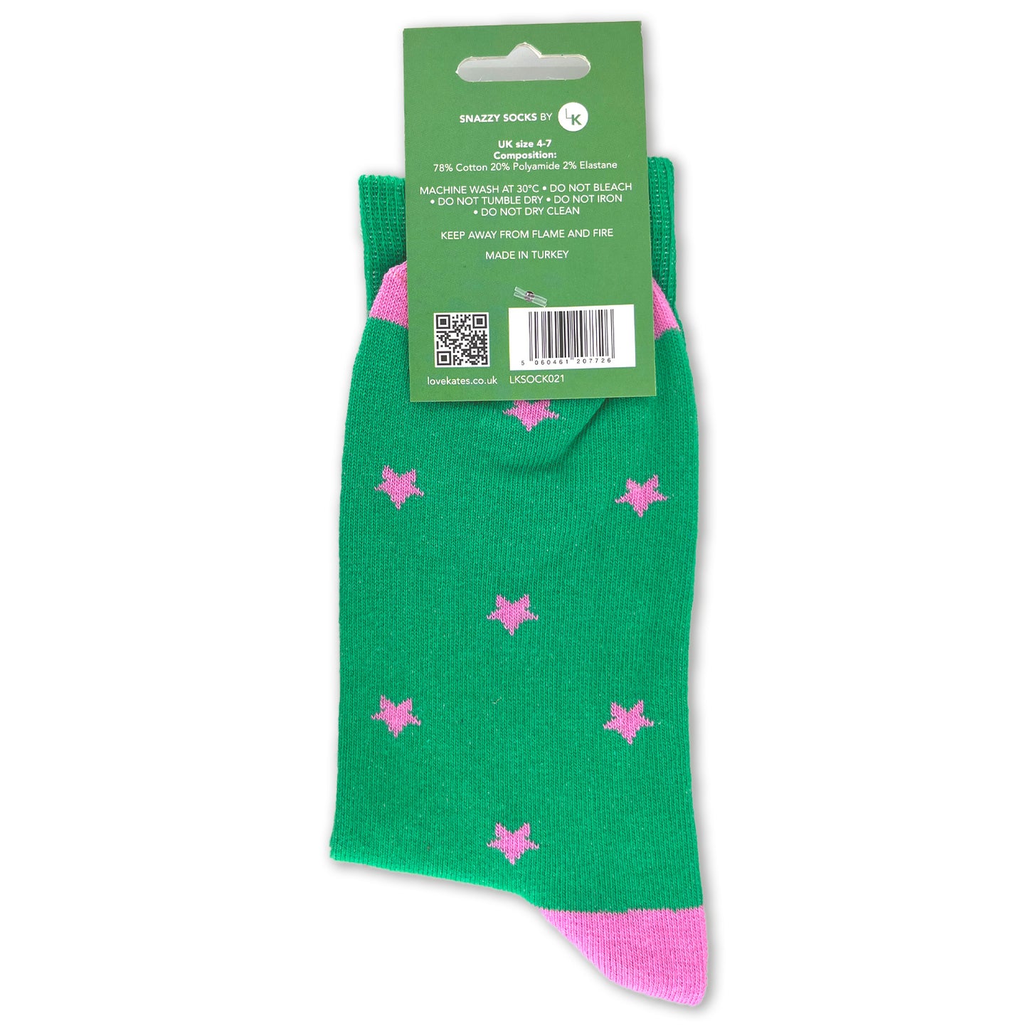 Snazzy Socks Awesome Auntie Pink Star Ladies Socks Size 4-7 Novelty Sock Gift