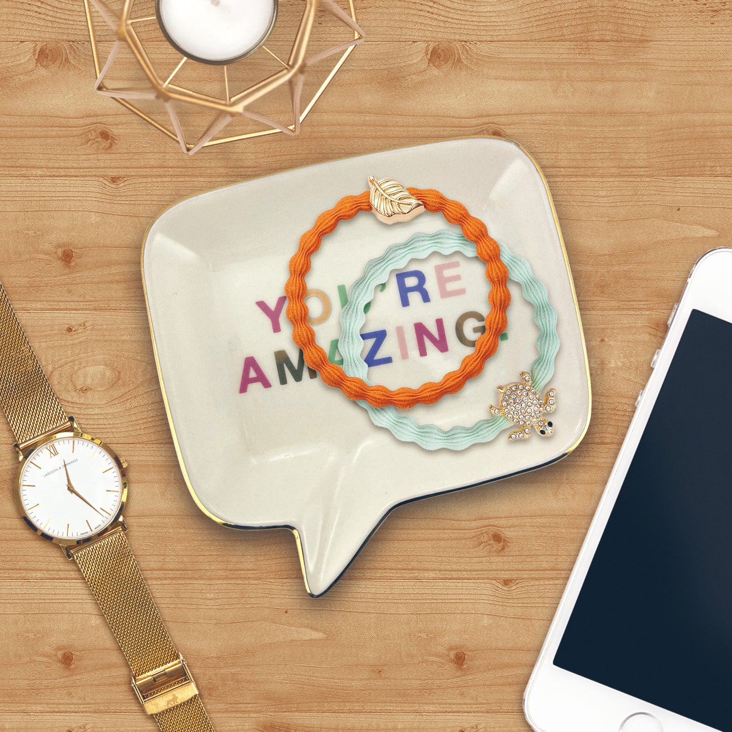 Speech Bubble You're Amazing! Ceramic Trinket Tray Dish Decorative Gift For Her