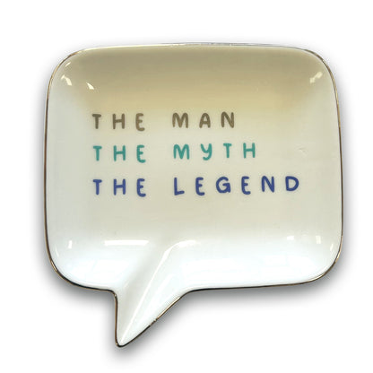 The Man The Myth The Legend Ceramic Trinket Tray Dish Decorative Gift For Him