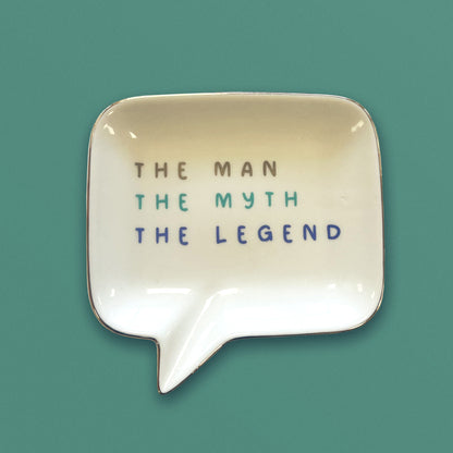The Man The Myth The Legend Ceramic Trinket Tray Dish Decorative Gift For Him