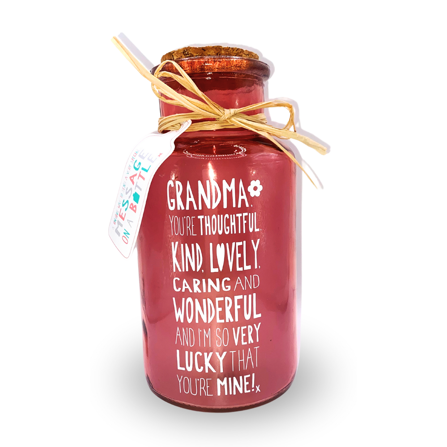 Lovely Grandma Light Up Jar Messages Of Love Glass Jar With LED Lights