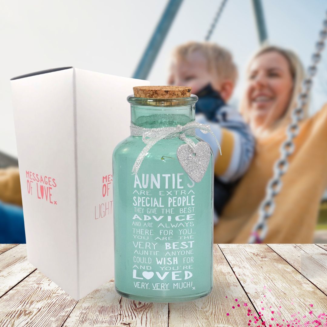 Special Auntie Light Up Jar Messages Of Love Gift
