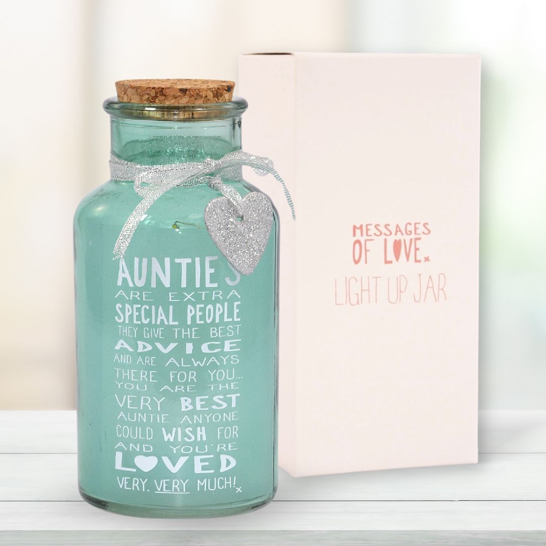 Special Auntie Light Up Jar Messages Of Love Gift