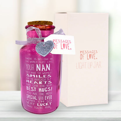 Special Nan Light Up Jar Messages Of Love Gift