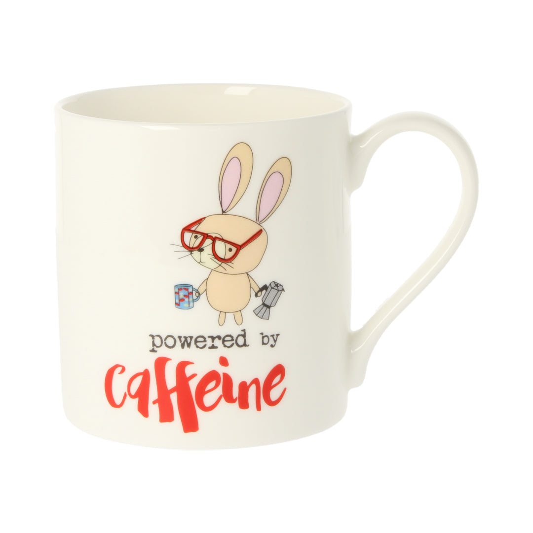 Dandelion Stationery Powered By Caffeine Hoppy Rabbit Mug Funny Gift Idea