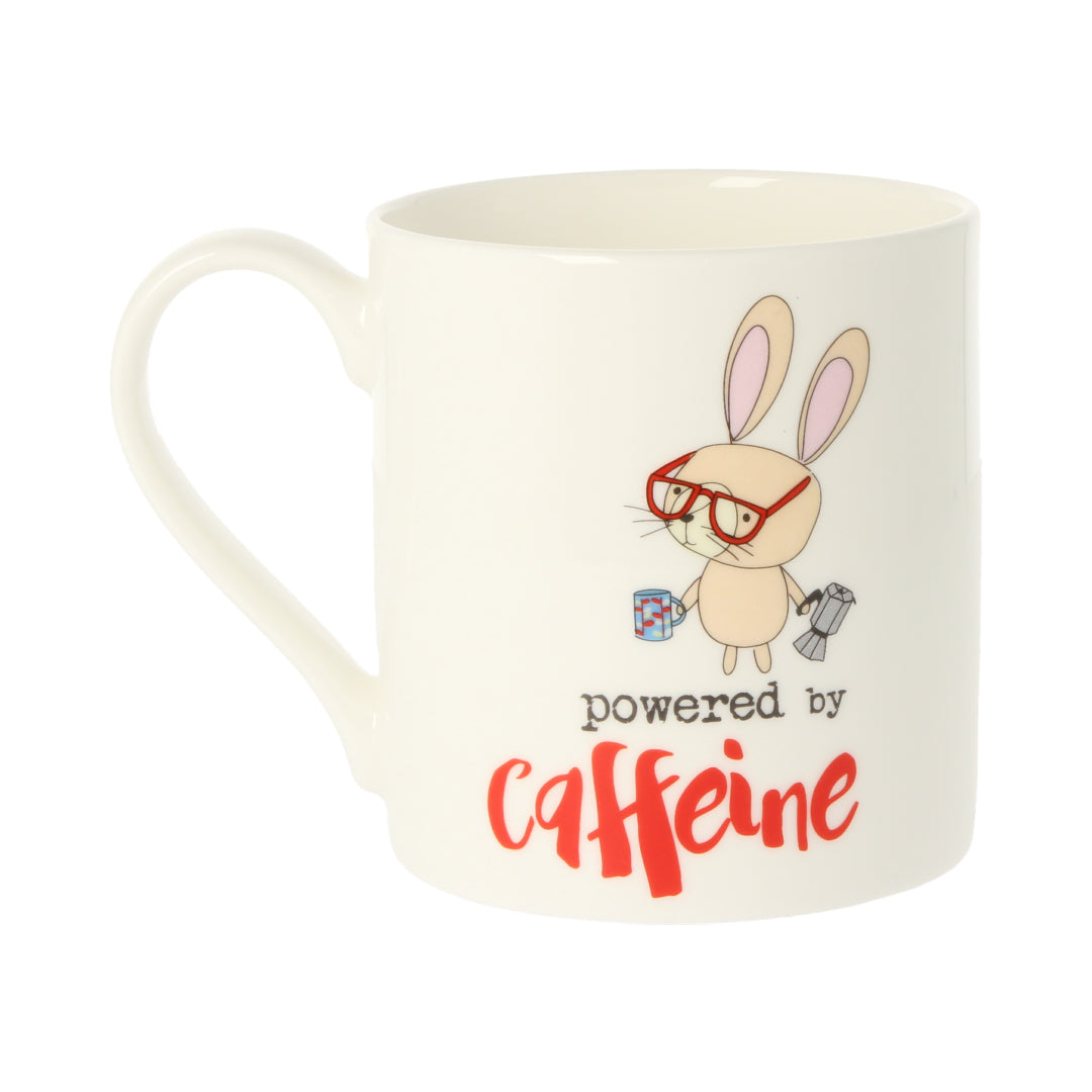 Dandelion Stationery Powered By Caffeine Hoppy Rabbit Mug Funny Gift Idea