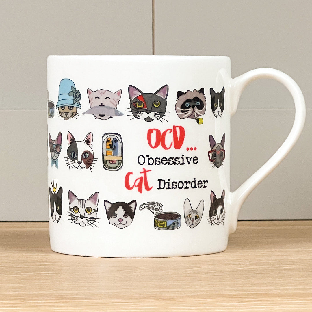 Dandelion Stationery Obsessive Cat Disorder Purrfectly Obsessed Mug Funny Gift