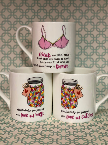 Dandelion Stationery Love & Hugs Heart Filled Jar Mug Funny Gift Idea