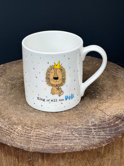 Dandelion Stationery King Of All The Dads Roar-Some Dad Mug Funny Gift Idea