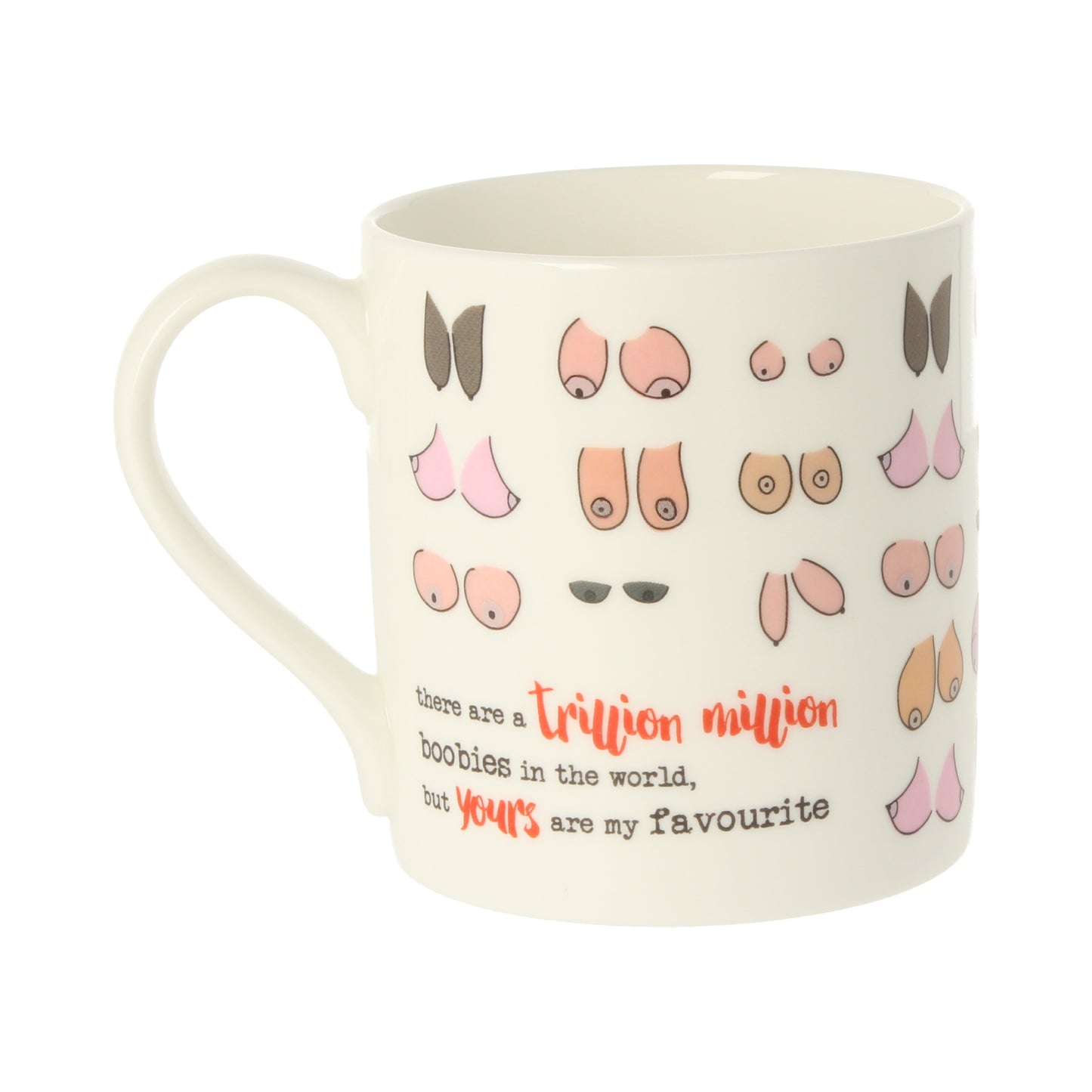 Dandelion Stationery Trillion Million Boobies Favourite Boobies Mug Funny Gift