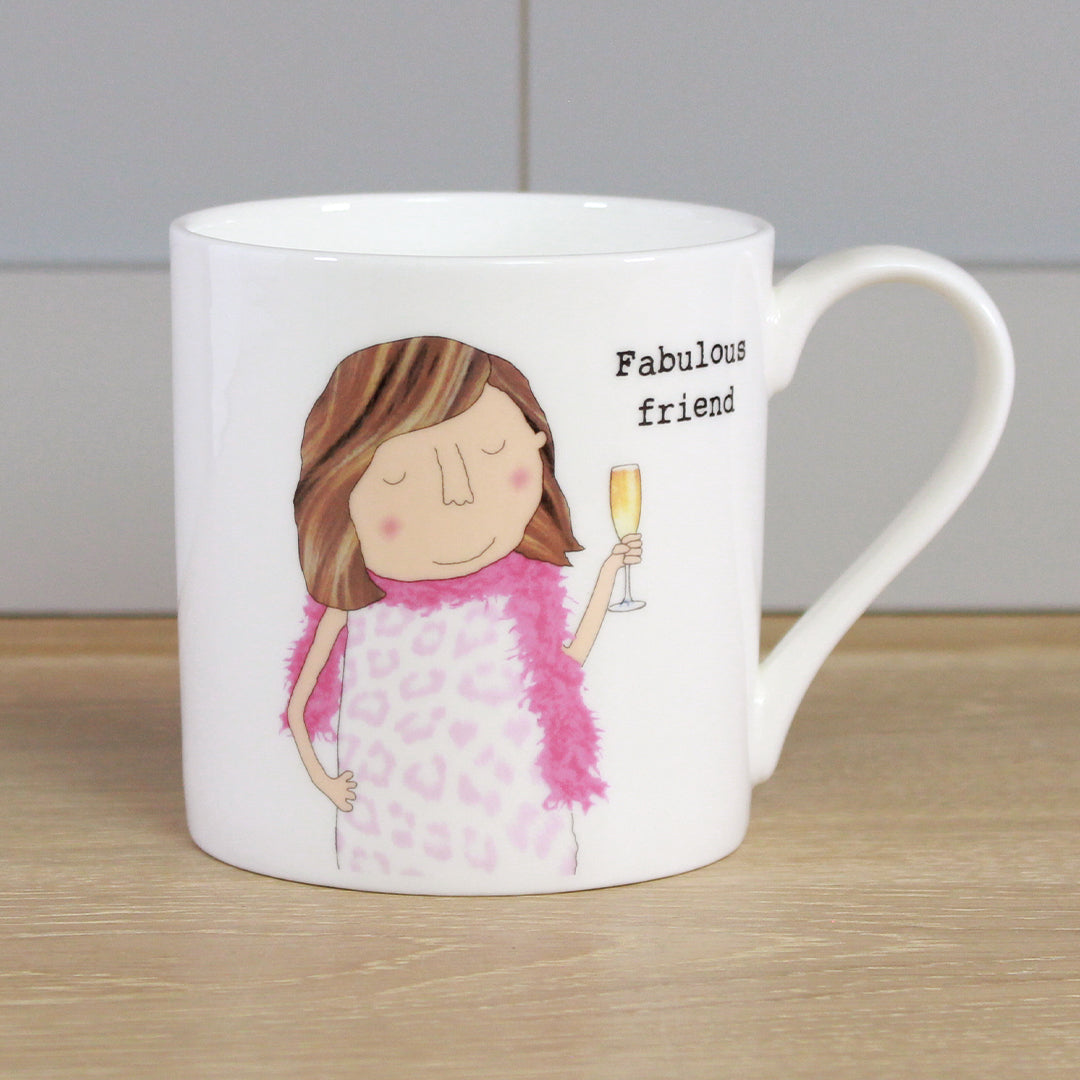 Rosie Made A Thing Fabulous Friend Feather Boa Bestie Mug Funny Gift Idea