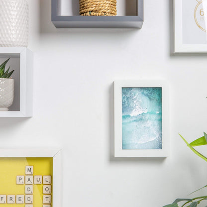 Nicola Spring White 4"x 6" 3D Box Photo Frame Picture or Greeting Card Display