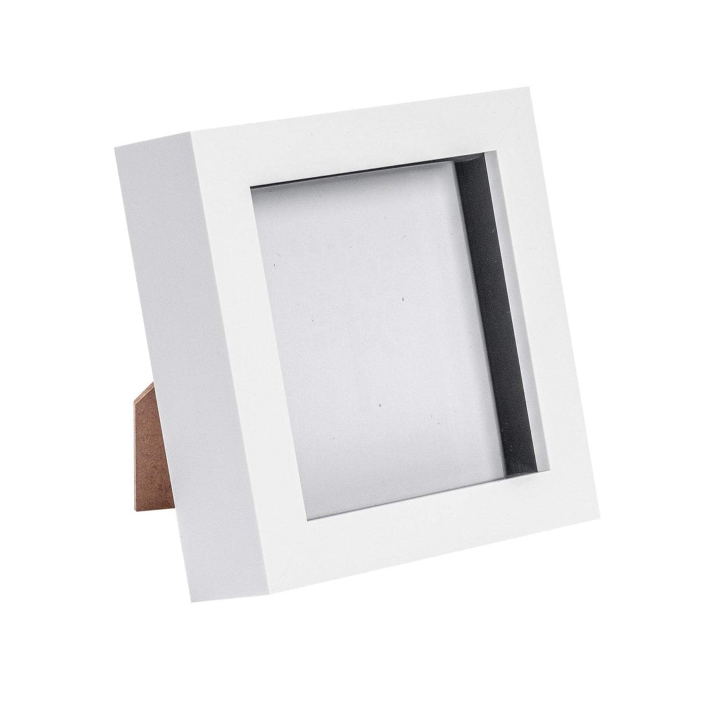 Nicola Spring White 4"x 4" 3D Box Photo Frame Picture or Greeting Card Display