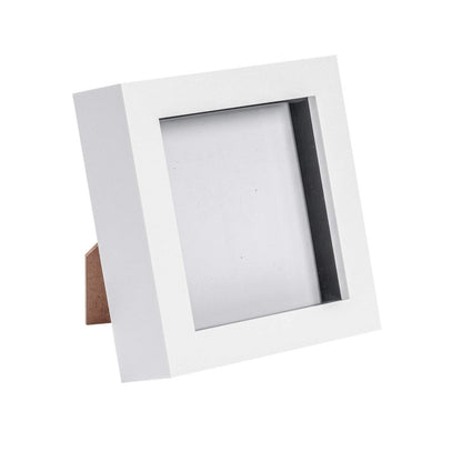 Nicola Spring White 4"x 4" 3D Box Photo Frame Picture or Greeting Card Display