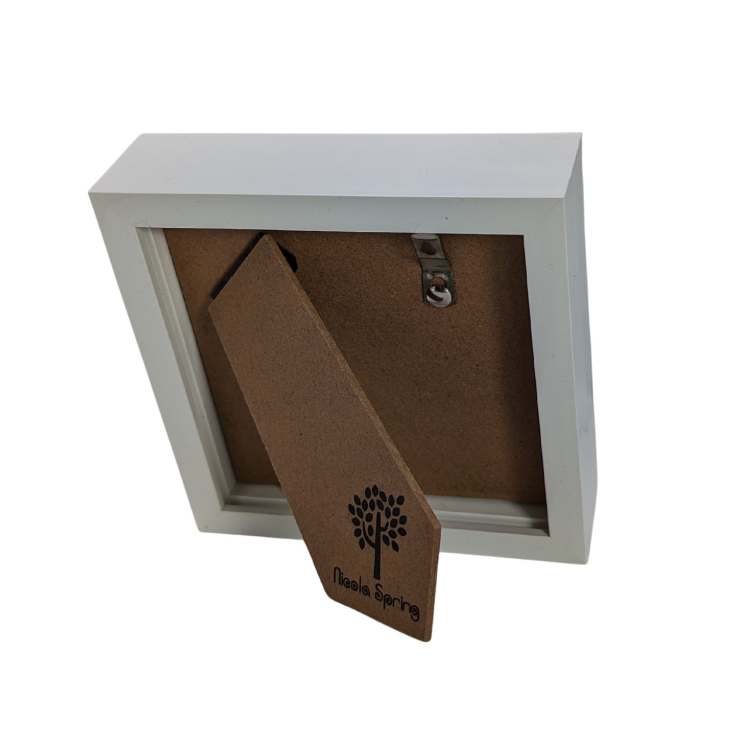 Nicola Spring White 4"x 4" 3D Box Photo Frame Picture or Greeting Card Display