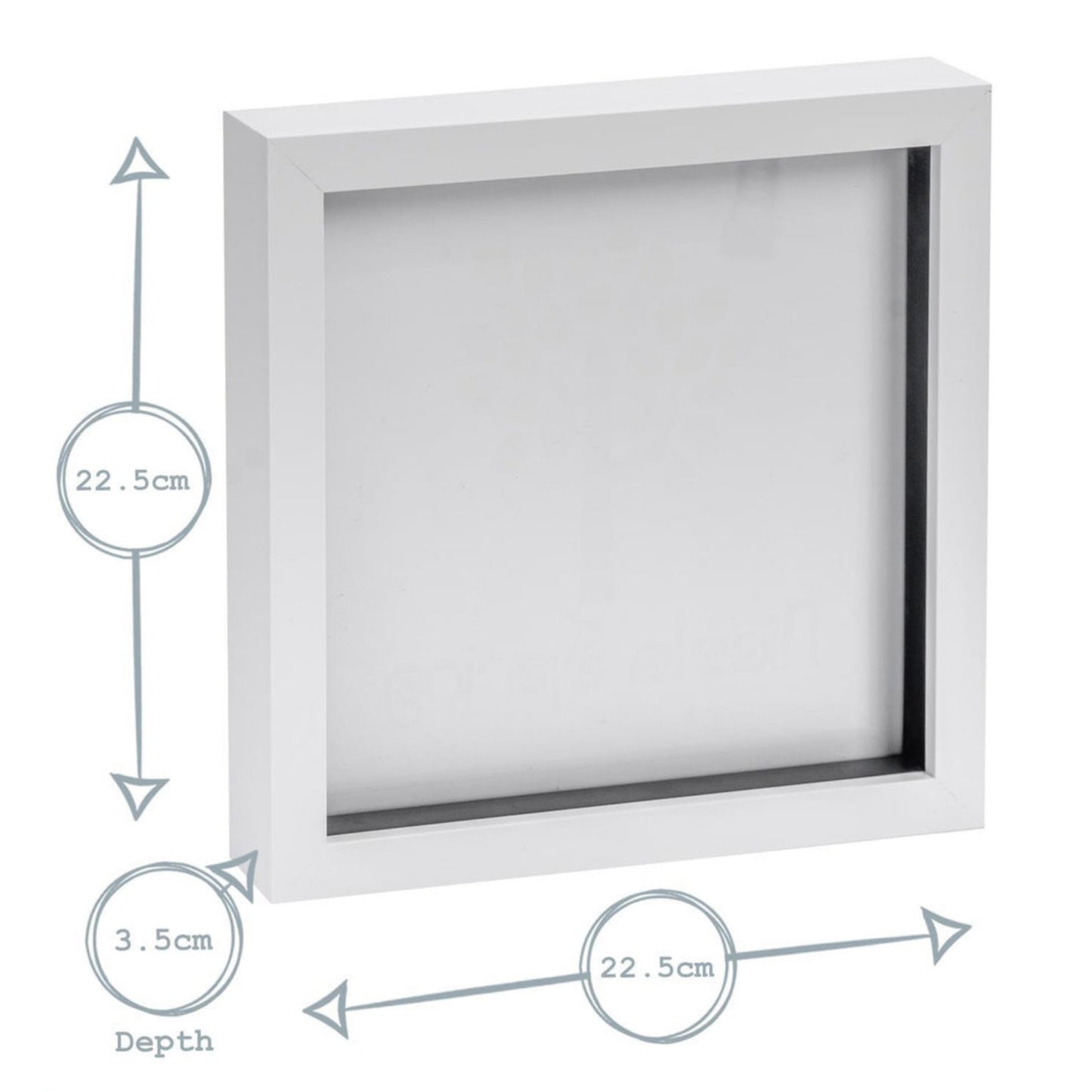 Nicola Spring White 8"x 8" 3D Box Photo Frame Picture or Greeting Card Display