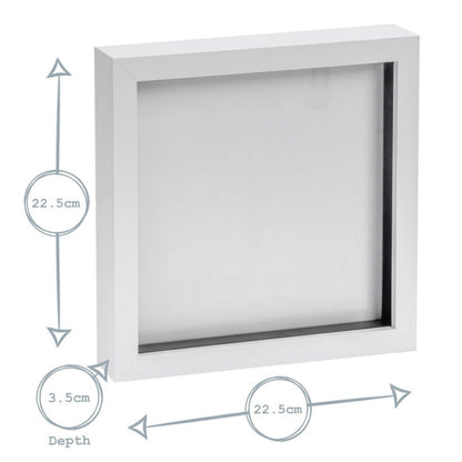 Nicola Spring White 8"x 8" 3D Box Photo Frame Picture or Greeting Card Display
