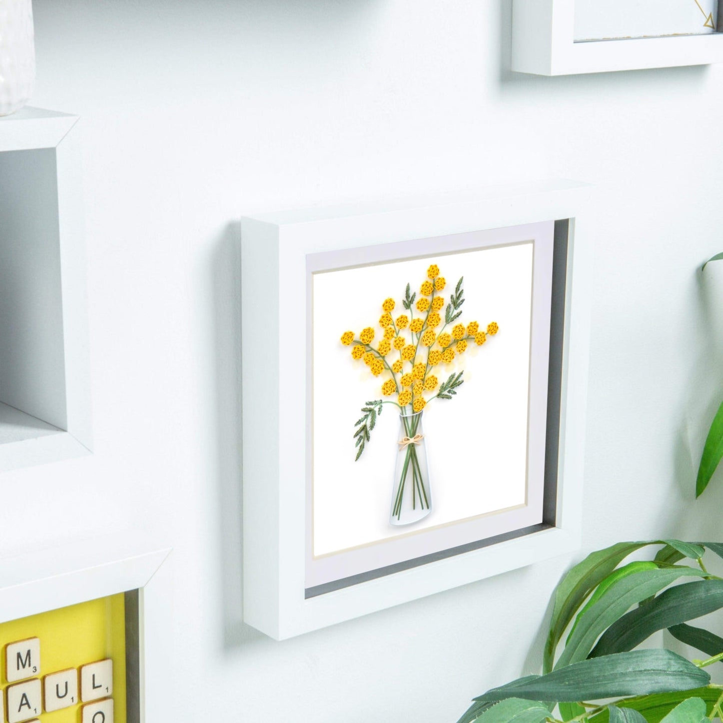 Nicola Spring White 8"x 8" 3D Box Photo Frame Picture or Greeting Card Display