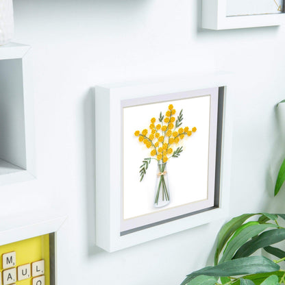 Nicola Spring White 8"x 8" 3D Box Photo Frame Picture or Greeting Card Display