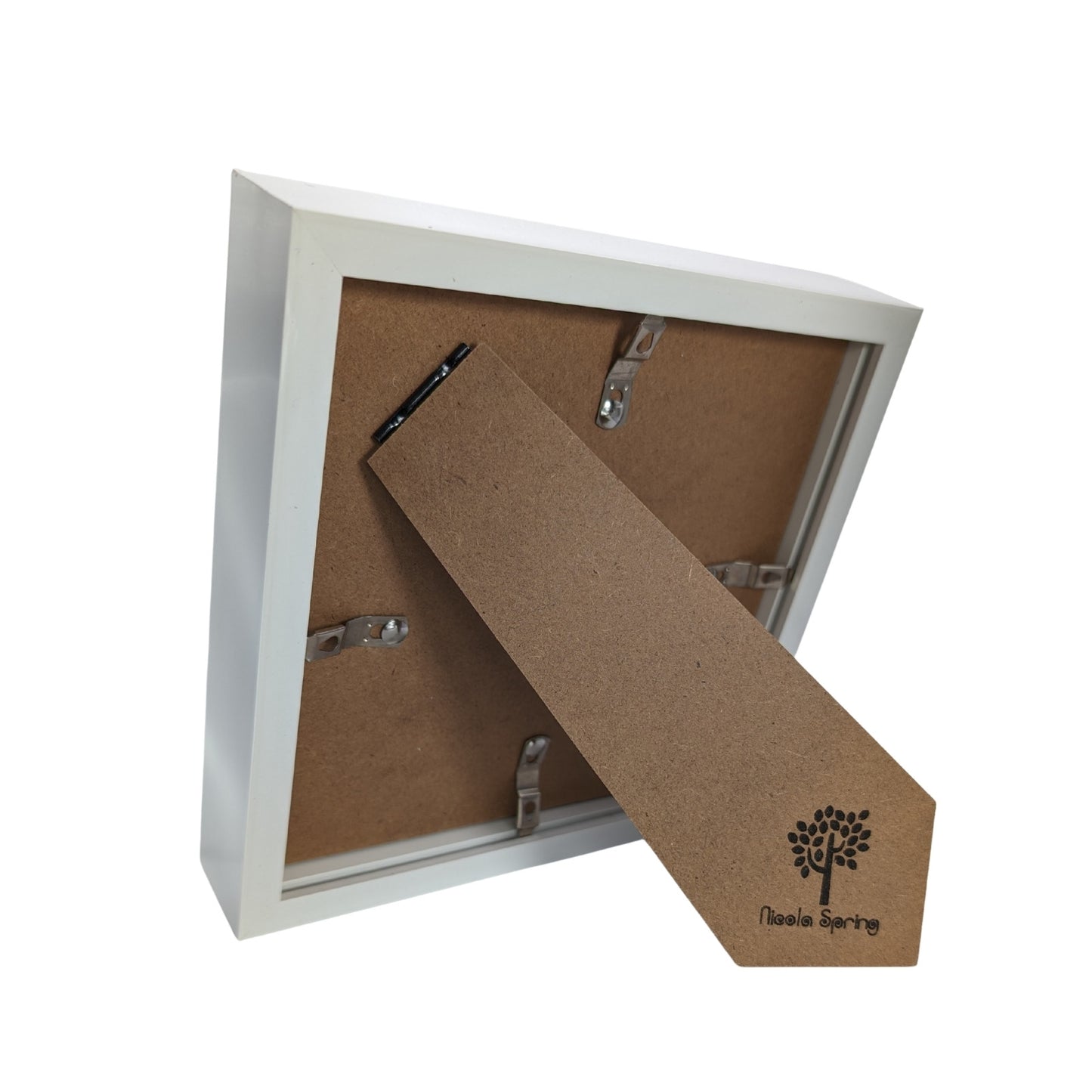 Nicola Spring White 6"x 6" 3D Box Photo Frame Picture or Greeting Card Display