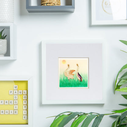 Nicola Spring White 10"x 10" 3D Box Photo Frame Picture or Greeting Card Display