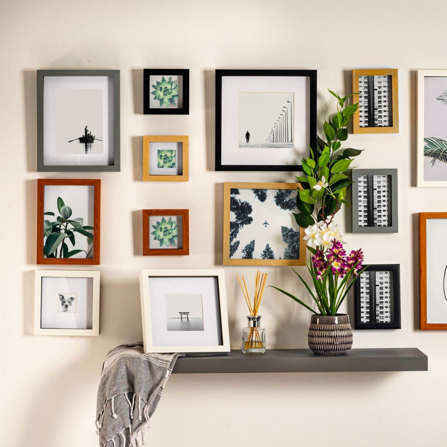 Nicola Spring 6"x 6" Picture Mount For 8"x 8" Frame Square Greeting Card Display