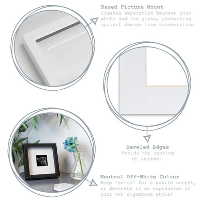Nicola Spring 6"x 6" Picture Mount For 10"x 10" Frame Greeting Card Display