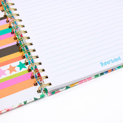 Paper Salad Stationery A4 Journal Colourful Floral Wire-Bound Notebook Gift Idea