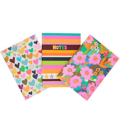 Paper Salad Stationery 3 Pack A6 Pocket Notebooks Colourful Notes Gift Idea