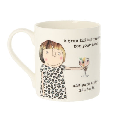 Rosie Made A Thing A True Friend Big Gin Mug In Gift Box Cheers To Friendship