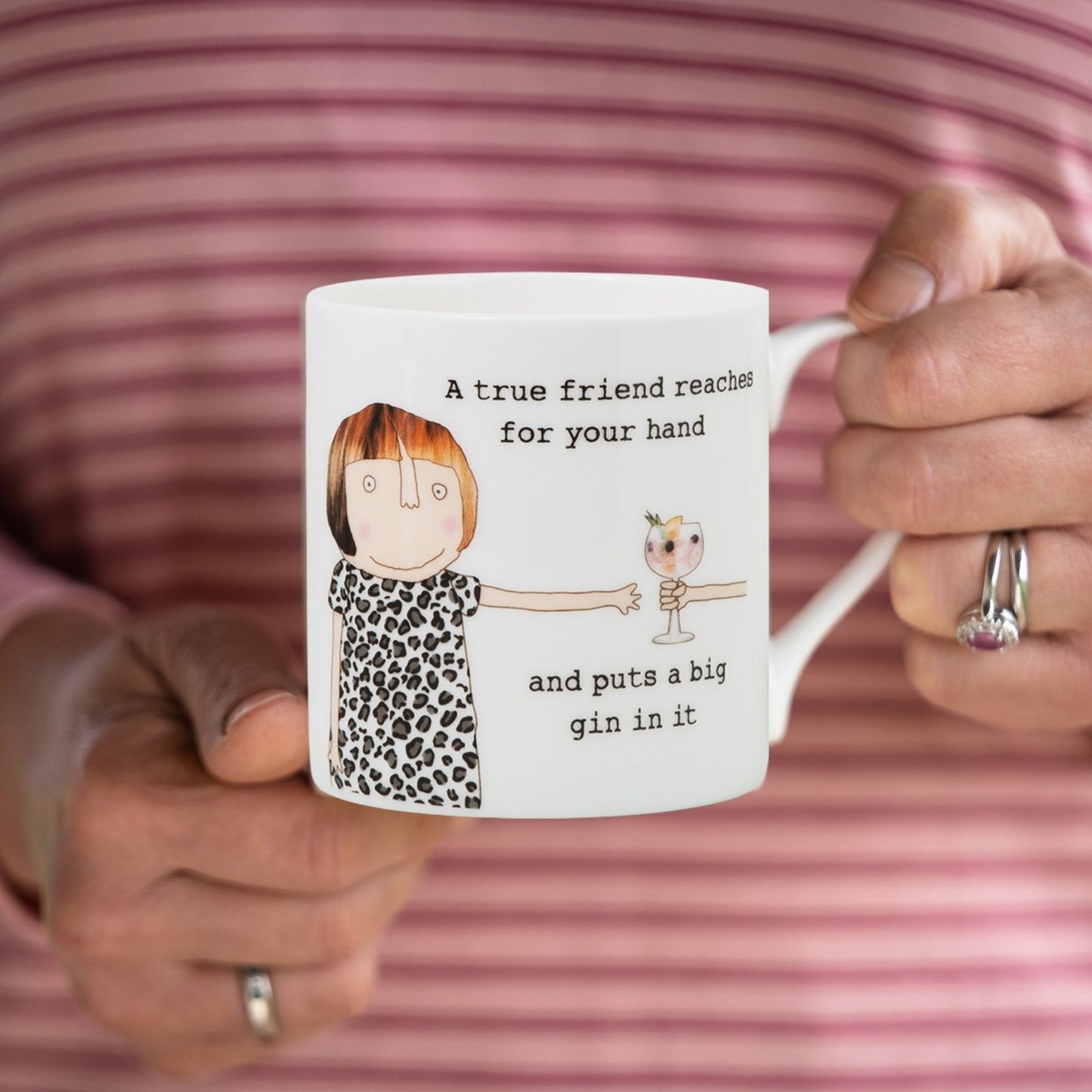 Rosie Made A Thing A True Friend Big Gin Mug In Gift Box Cheers To Friendship