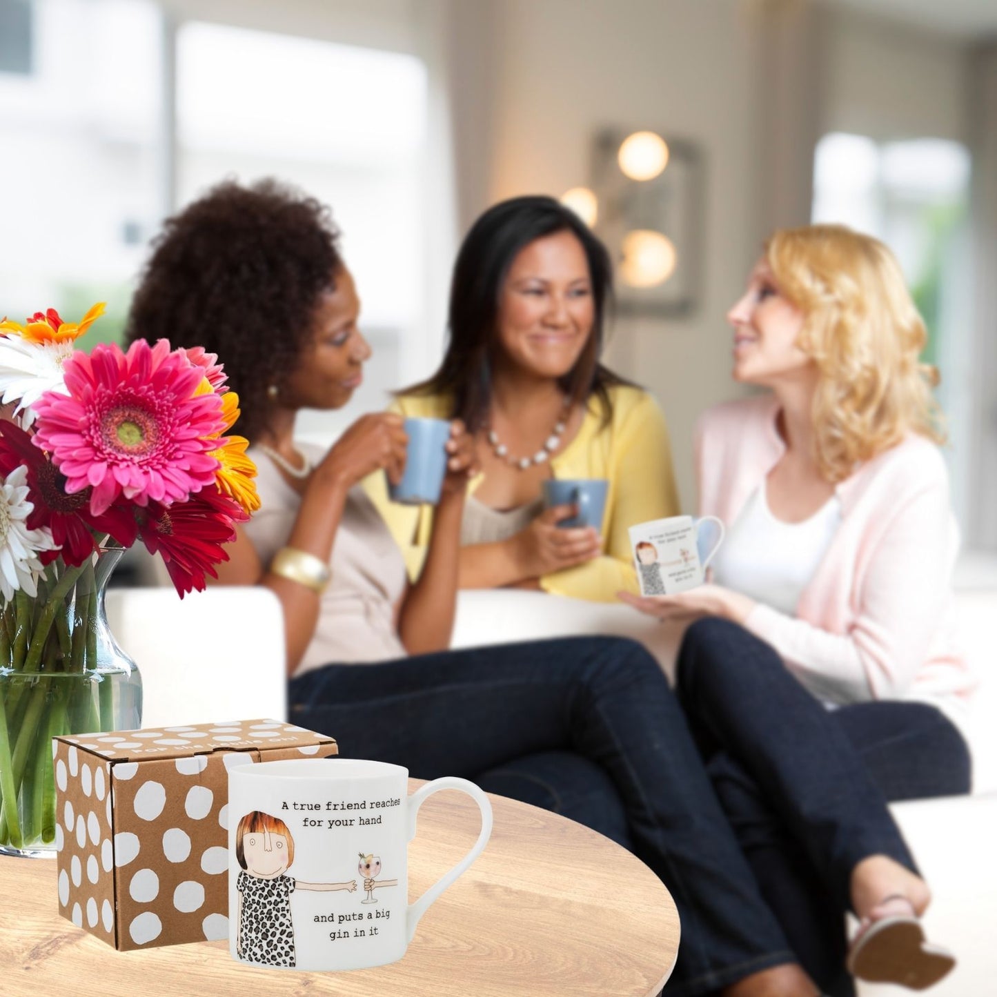 Rosie Made A Thing A True Friend Big Gin Mug In Gift Box Cheers To Friendship