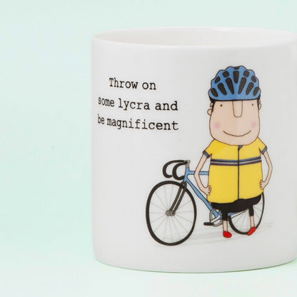 Rosie Made A Thing Magnificent In Cycling Lycra Mug In Gift Box Cheeky For Him