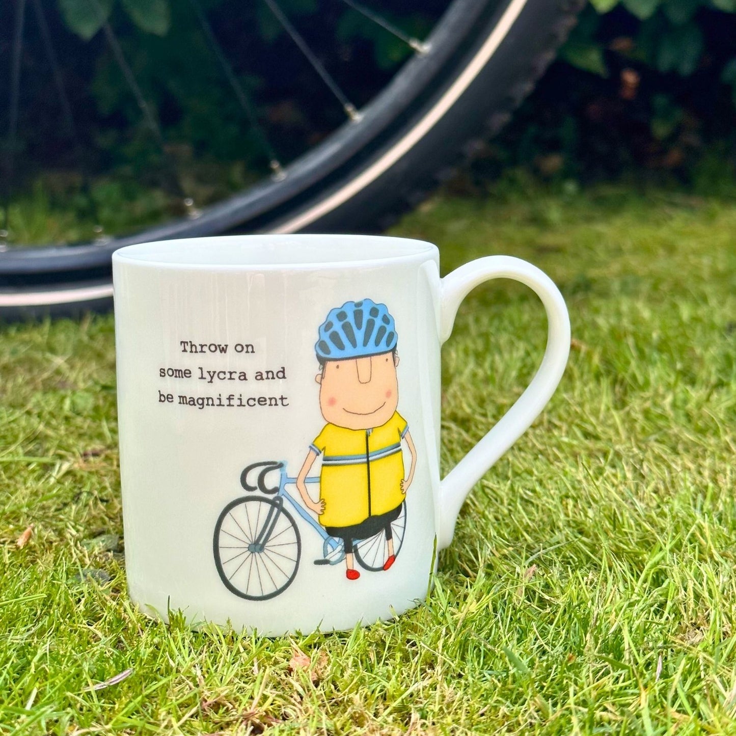 Rosie Made A Thing Magnificent In Cycling Lycra Mug In Gift Box Cheeky For Him