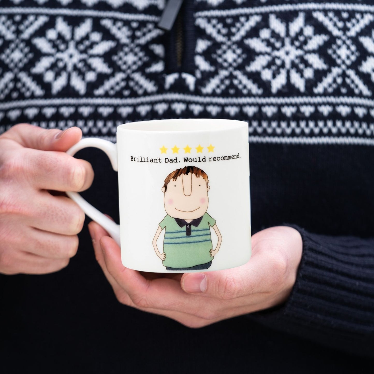 Rosie Made A Thing Brilliant Dad 5 Stars Mug In Gift Box Celebrating Fathers