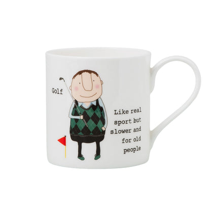 Rosie Made A Thing Golf Like A Real Sport Mug In Gift Box Cheeky Aged Golfer