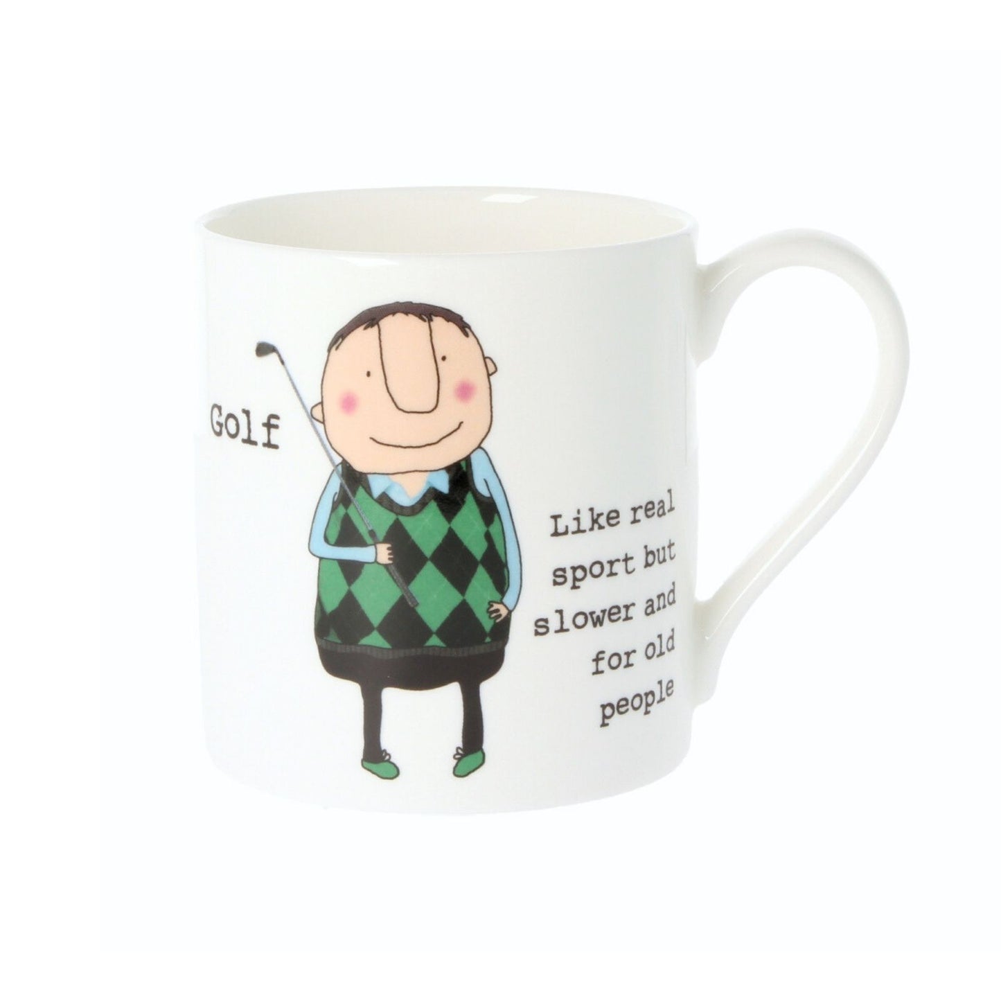 Rosie Made A Thing Golf Like A Real Sport Mug In Gift Box Cheeky Aged Golfer