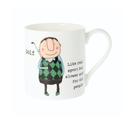 Rosie Made A Thing Golf Like A Real Sport Mug In Gift Box Cheeky Aged Golfer