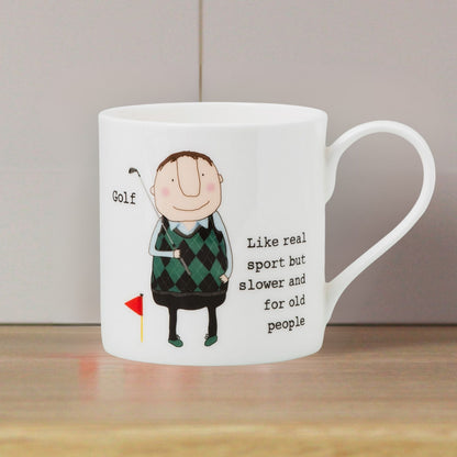 Rosie Made A Thing Golf Like A Real Sport Mug In Gift Box Cheeky Aged Golfer