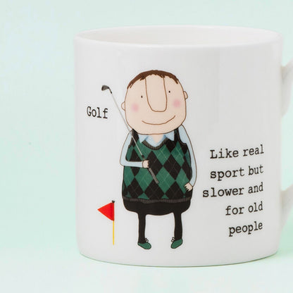 Rosie Made A Thing Golf Like A Real Sport Mug In Gift Box Cheeky Aged Golfer
