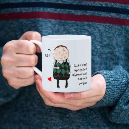 Rosie Made A Thing Golf Like A Real Sport Mug In Gift Box Cheeky Aged Golfer