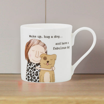 Rosie Made A Thing Wake Up & Hug A Dog Mug In Gift Box For Dog Mum