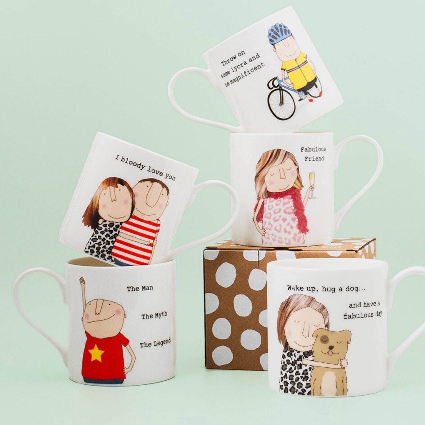 Rosie Made A Thing Wake Up & Hug A Dog Mug In Gift Box For Dog Mum