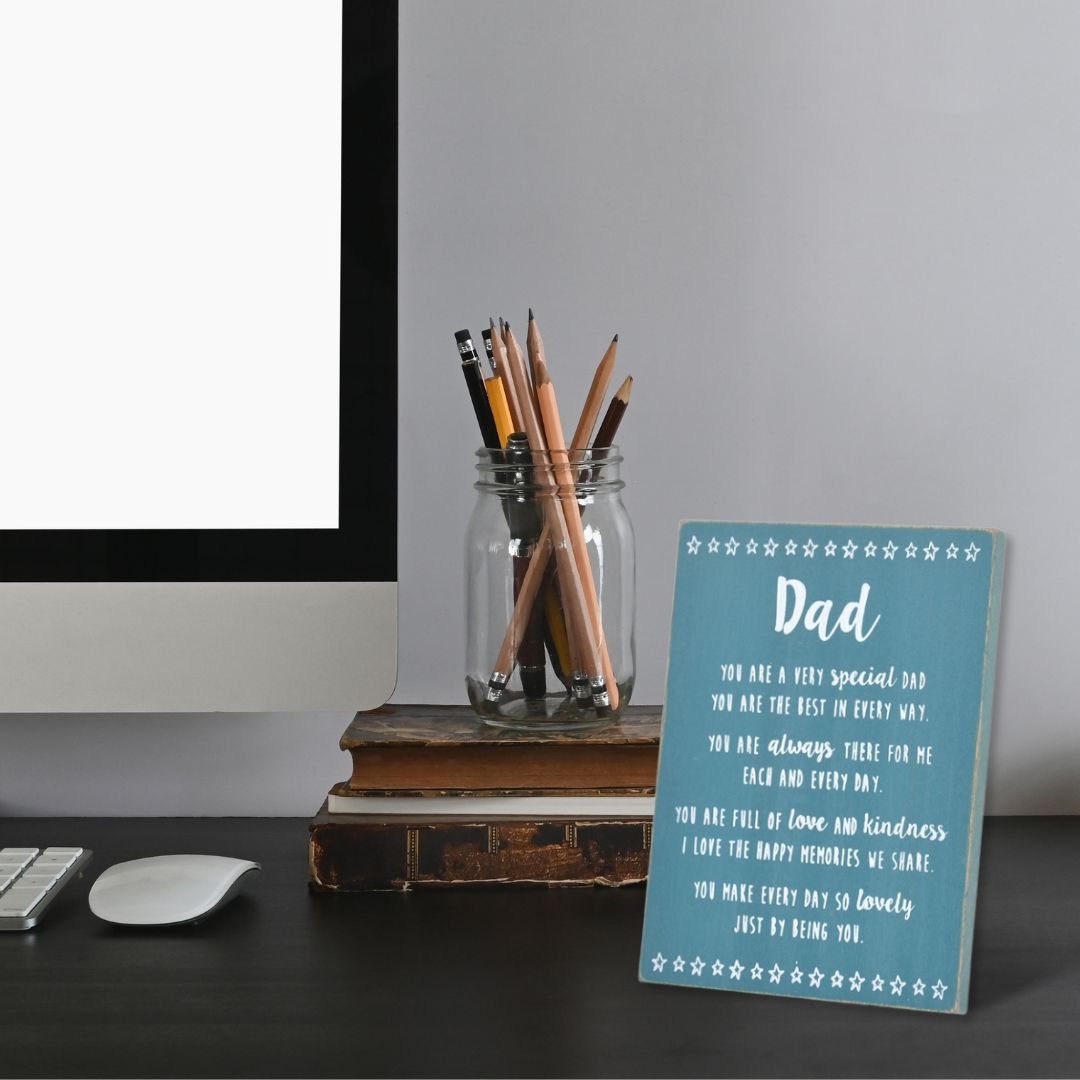 Special Dad Sentiments From The Heart Freestanding Wooden Plaque