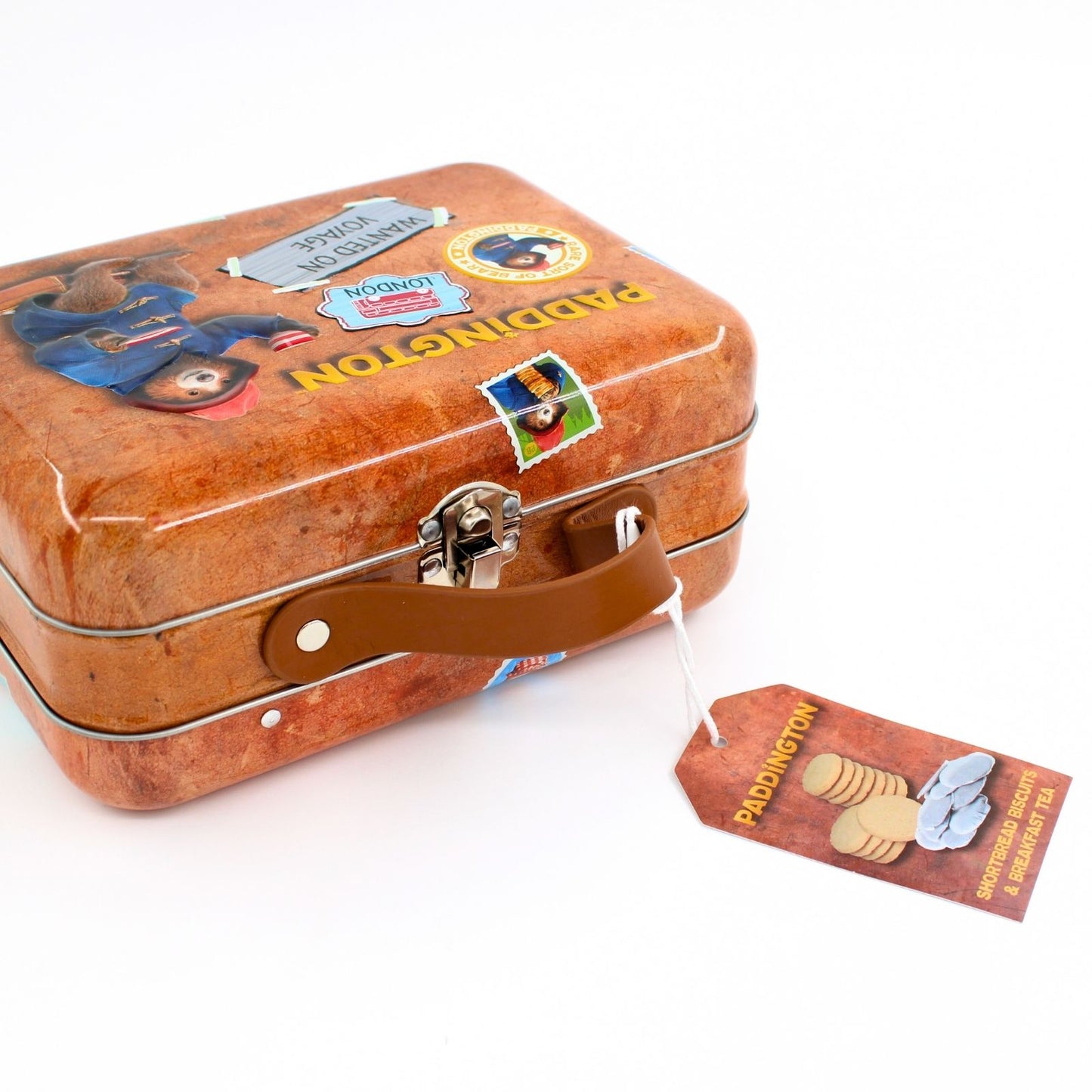 Paddington Bear Suitcase Gift Tin Contaning Shortbread Bisuits & Tea