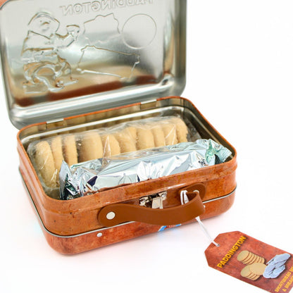 Paddington Bear Suitcase Gift Tin Contaning Shortbread Bisuits & Tea