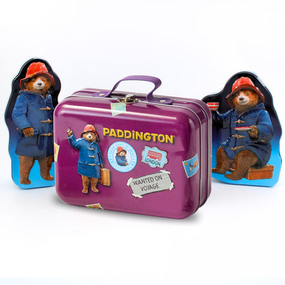 Paddington Bear Suitcase Gift Tin Contaning Chocolate Marmalade Bisuits